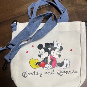 Disney Mickey & Minnie Canvas Small Tote